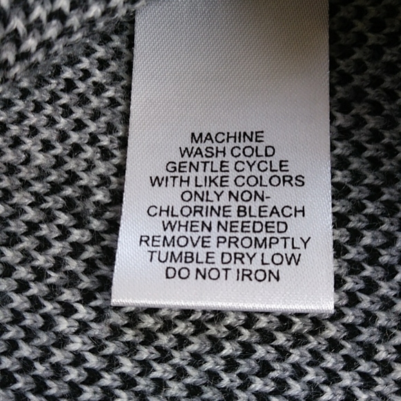 Designers Originals Plaid Windowpane Acrylic Sweater Jacket LARGE Black Gray - Picture 3 of 10